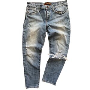 Joe's Jeans Women’s Distressed Mid Rise Slouchy Baggy Ankle Jeans Denim‎ Size 26